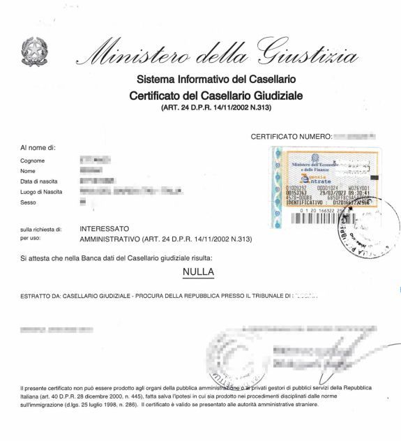 Casellario Giudiziale